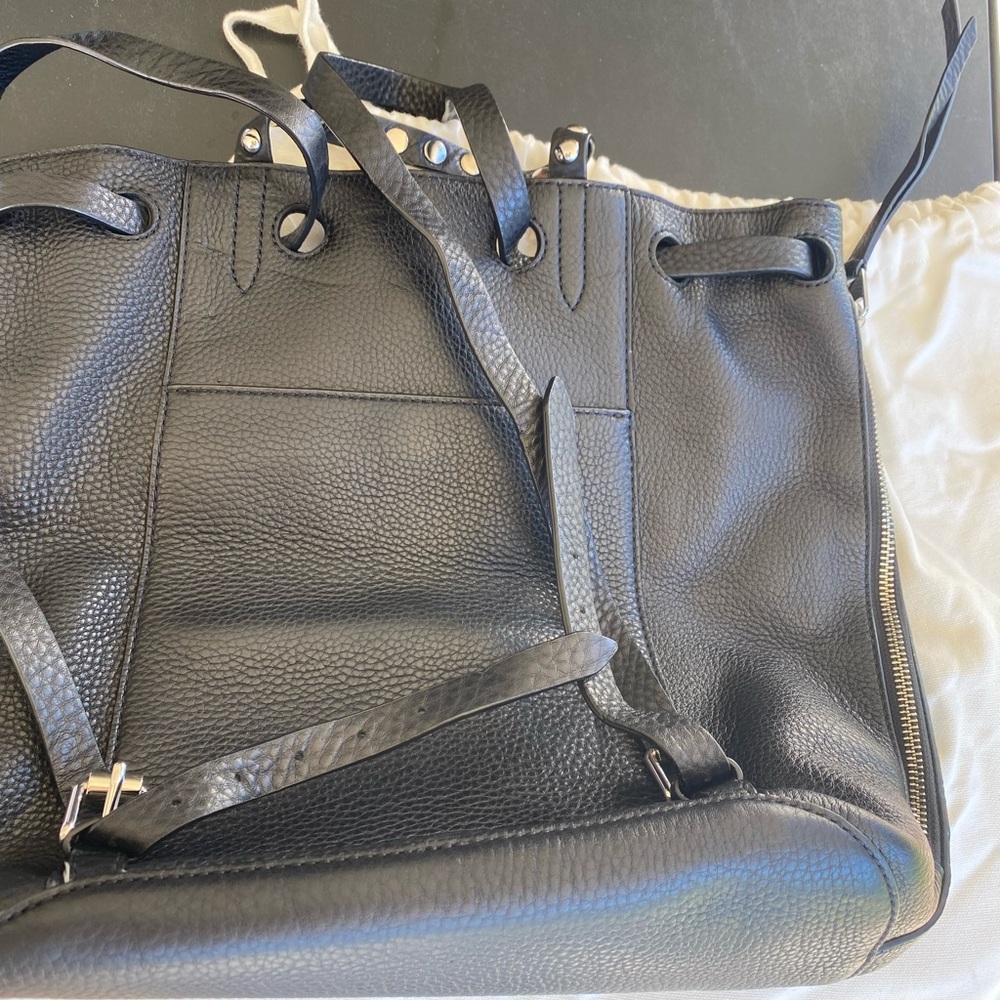 Beautiful Black  leatherRebecca Minkoff backpack.